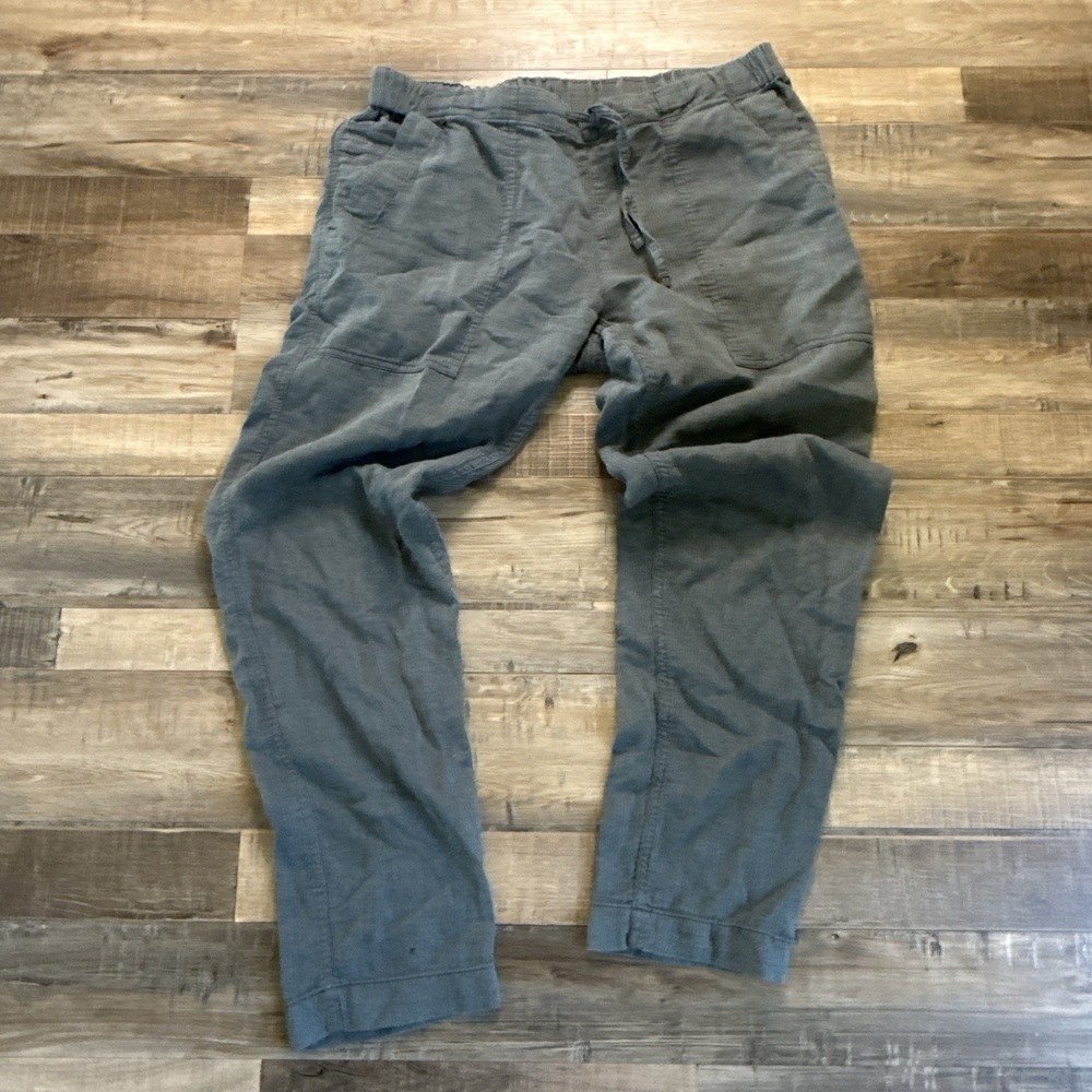 Prana Jogger Koen Pants Women's Large Sage Green Stretch Casual Yoga Drawstring